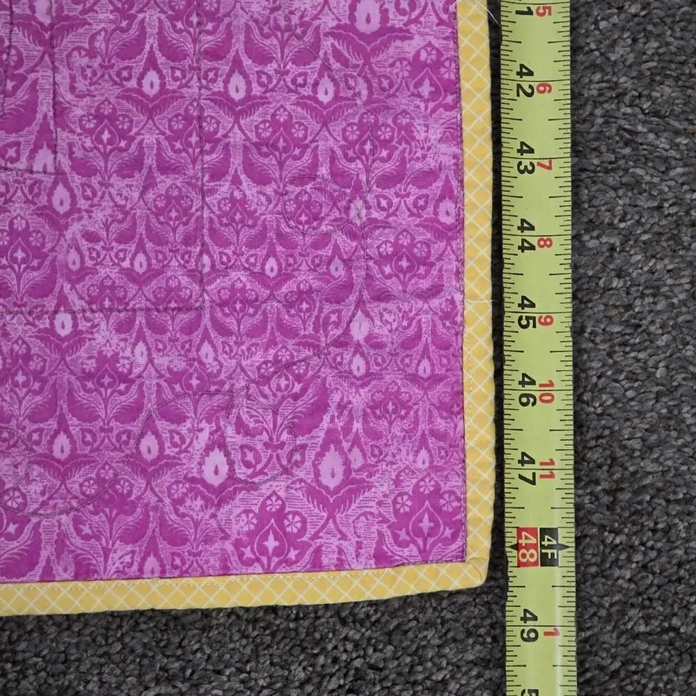 Handmade Sue Marsh‎ Caterwauling Tales Cat Baby Toddler Quilt Wall Hanging 48x34